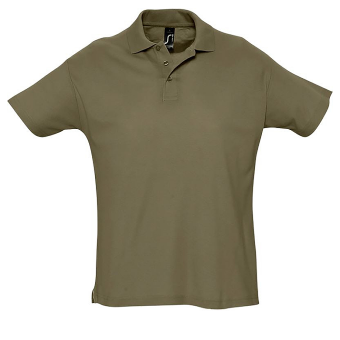 Herren Polo Shirt Summer Army
