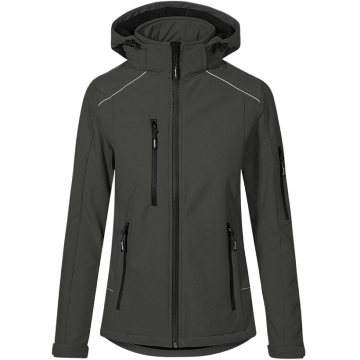 Damen Softsheljacke Winter Charcoal