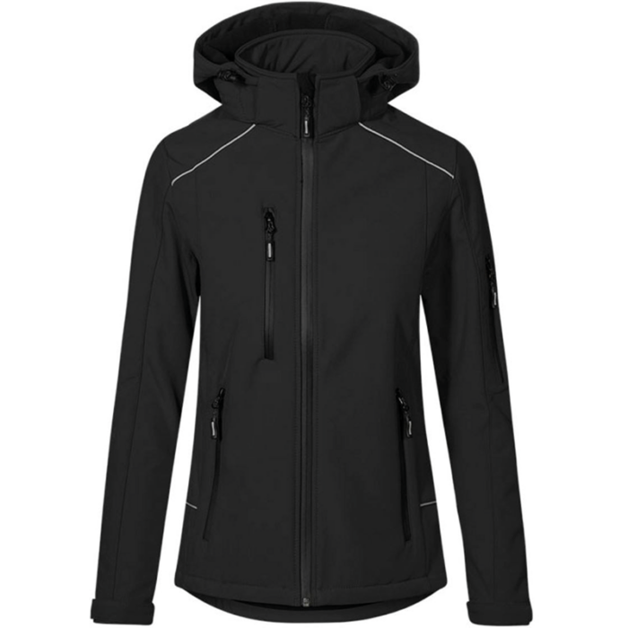 Damen Softsheljacke Winter Schwarz