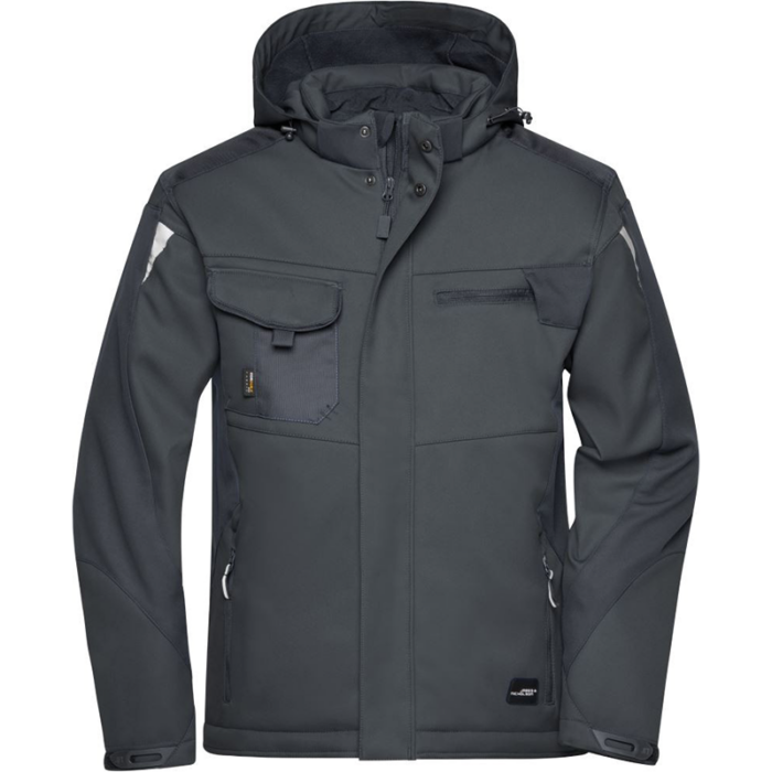 Workwear Winter Softshell Jacke Dunkel Schwarz