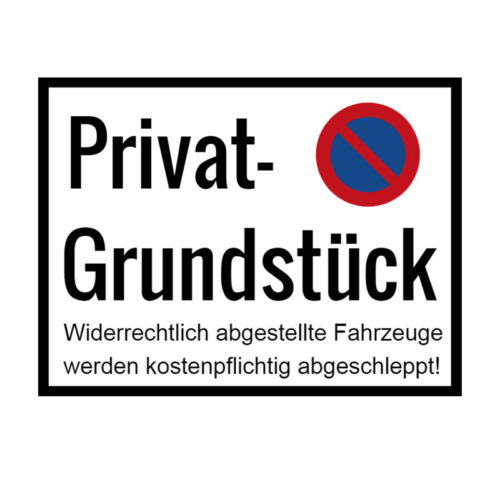 Schild Privat Grundstück Zapfel Pinkafeld