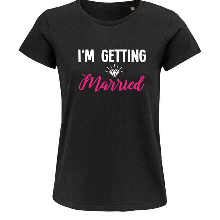 Polter Shirt I'm getting married Schwarz Zapfel Pinkafeld