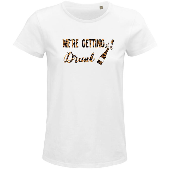 Polter Shirt We're getting drunk weiß Zapfel Pinkafeld