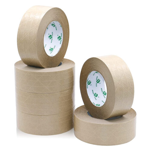 BOMEI PACK Verstärkt Papier Packband, Umweltgerechtes Klebeband aus Kraft Papier, 48mm x 50m Zapfel Pinkafeld