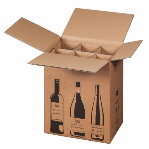 Weinkarton Verpackung 6 Flaschen Zapfel Pinkafeld