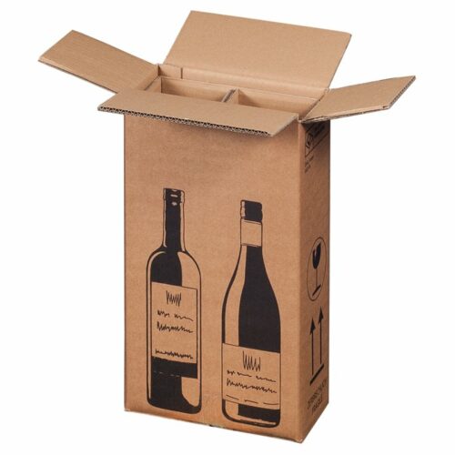 Weinkarton Verpackung für 2 Flaschen Zapfel Pinkafeld